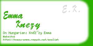 emma knezy business card